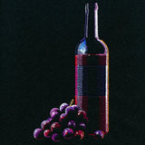 Sommelier's Delight Wine Bottle & Grapes