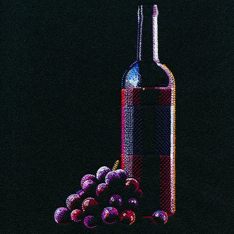 Sommelier's Delight Wine Bottle & Grapes