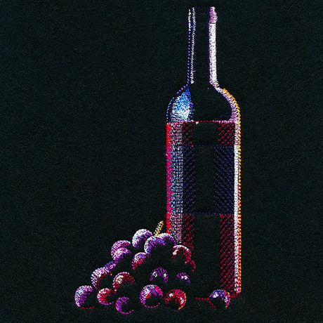 Sommelier's Delight Wine Bottle & Grapes