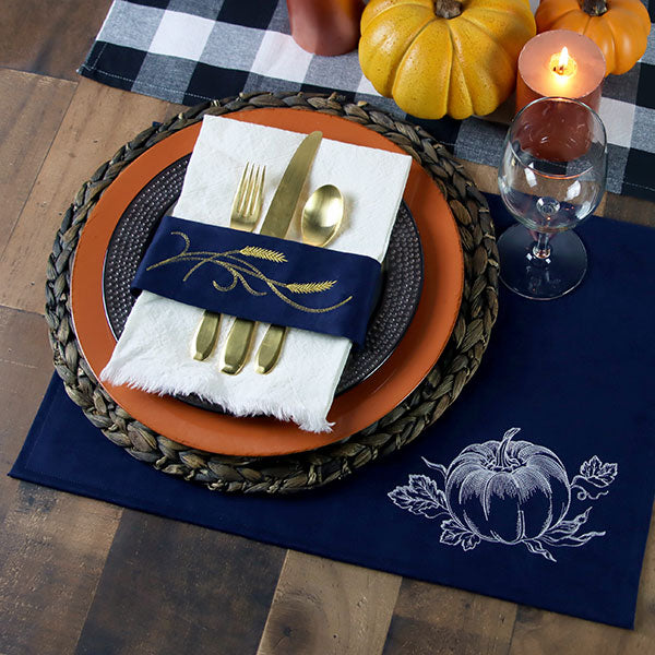 Autumn Pumpkin Etching (Whitework)