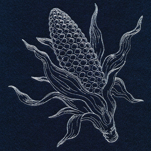 Autumn Corn Etching (Whitework)