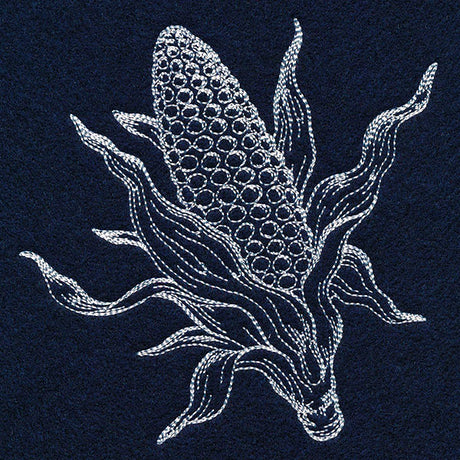 Autumn Corn Etching (Whitework)