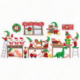 North Pole Workshop Shenanigans Gnome Border