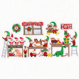 North Pole Workshop Shenanigans Gnome Border