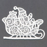 Merry Santa's Flight Sleigh Bunting (Lace)