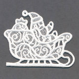 Merry Santa's Flight Sleigh Bunting (Lace)