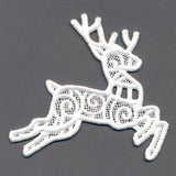 Merry Santa's Flight Reindeer Bunting 2 (Lace)
