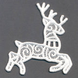 Merry Santa's Flight Reindeer Bunting 1 (Lace)