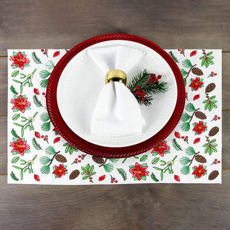 Perfectly Repeatable Christmas Poinsettias & Botanicals