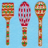Christmas Gingerbread Utensils Trio