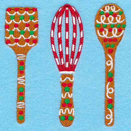 Christmas Gingerbread Utensils Trio