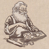 Baking for Christmas Santa Etching