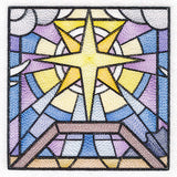 Classic Stained Glass Nativity Scene - Star of Bethlehem