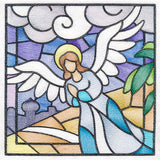 Classic Stained Glass Nativity Scene - Heavenly Angel 2