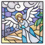 Classic Stained Glass Nativity Scene - Heavenly Angel 2