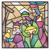 Classic Stained Glass Nativity Scene - Three Wise Men