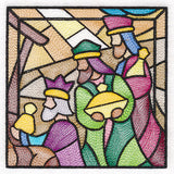 Classic Stained Glass Nativity Scene - Three Wise Men