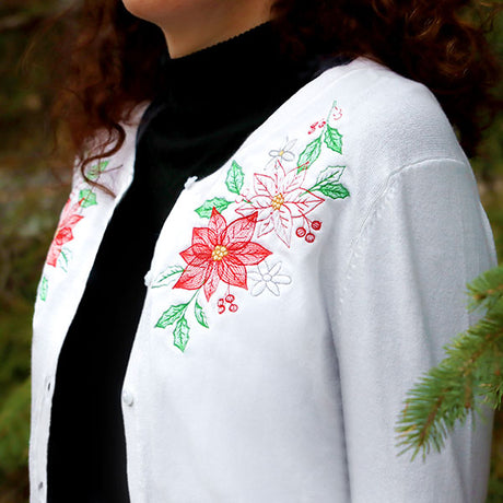 Cascading Poinsettias Christmas Feature