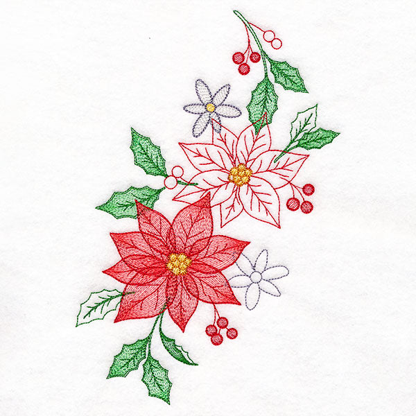 Cascading Poinsettias Christmas Feature