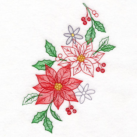 Cascading Poinsettias Christmas Feature