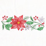 Cascading Poinsettias Christmas Border