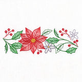 Cascading Poinsettias Christmas Border