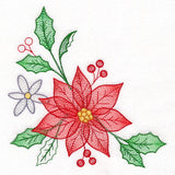 Cascading Poinsettias Christmas Corner