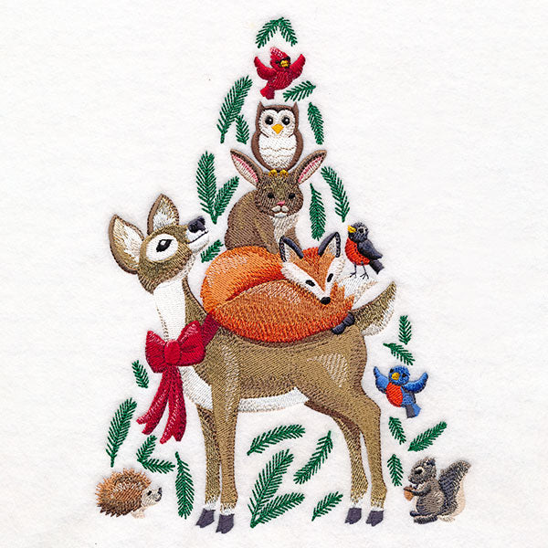 Woodland Christmas Forest Animal Stack