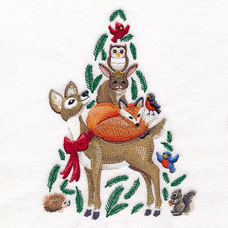 Woodland Christmas Forest Animal Stack