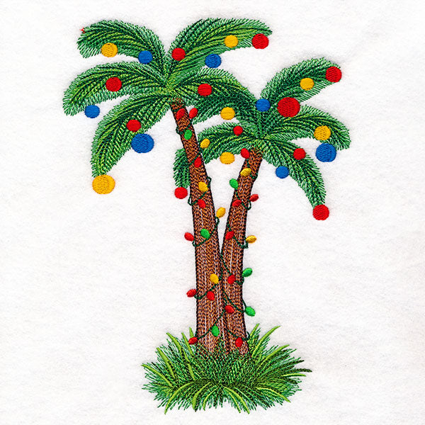 Island Christmas Palm Tree in Lights