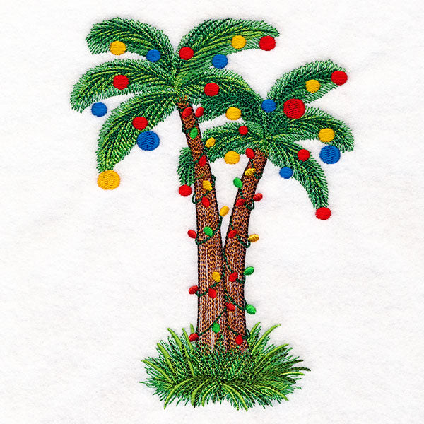 Island Christmas Palm Tree in Lights