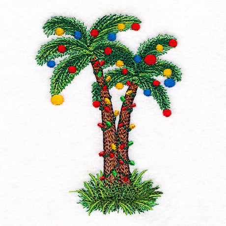 Island Christmas Palm Tree in Lights