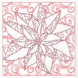 Surrounded by Swirls of Magic Christmas Poinsettia Quilting (Double Run)