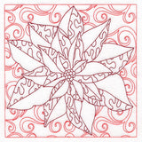 Surrounded by Swirls of Magic Christmas Poinsettia Quilting (Double Run)