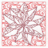 Surrounded by Swirls of Magic Christmas Poinsettia Quilting (Double Run)