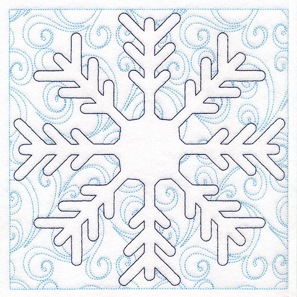 Surrounded by Swirls of Magic Christmas Snowflake Quilting (Double Run)