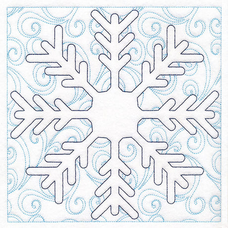 Surrounded by Swirls of Magic Christmas Snowflake Quilting (Double Run)
