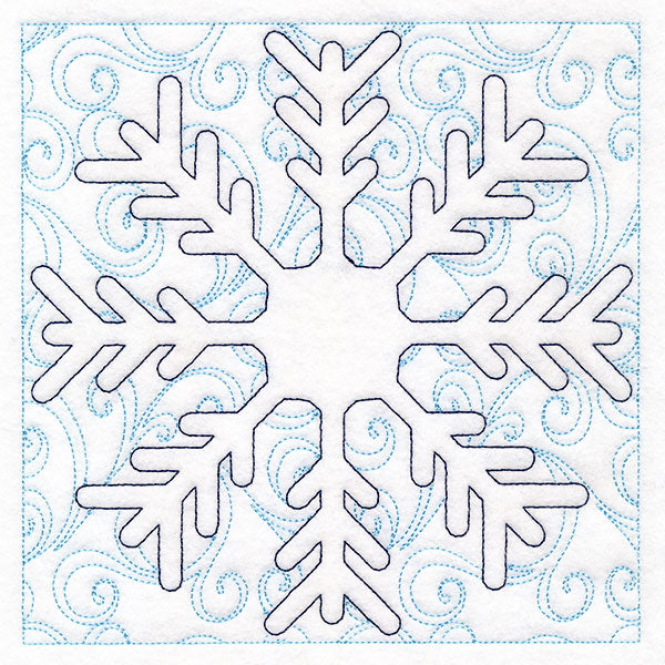 Surrounded by Swirls of Magic Christmas Snowflake Quilting (Double Run)