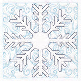 Surrounded by Swirls of Magic Christmas Snowflake Quilting (Double Run)