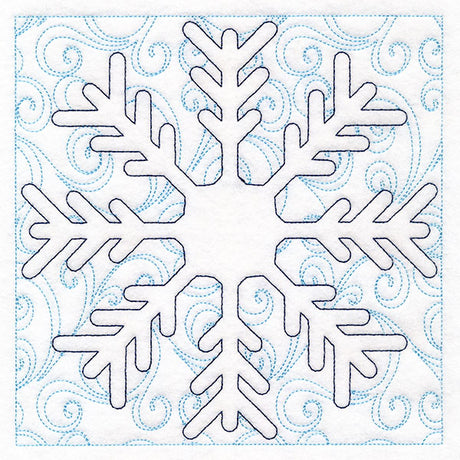 Surrounded by Swirls of Magic Christmas Snowflake Quilting (Double Run)