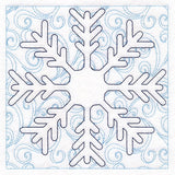Surrounded by Swirls of Magic Christmas Snowflake Quilting (Double Run)
