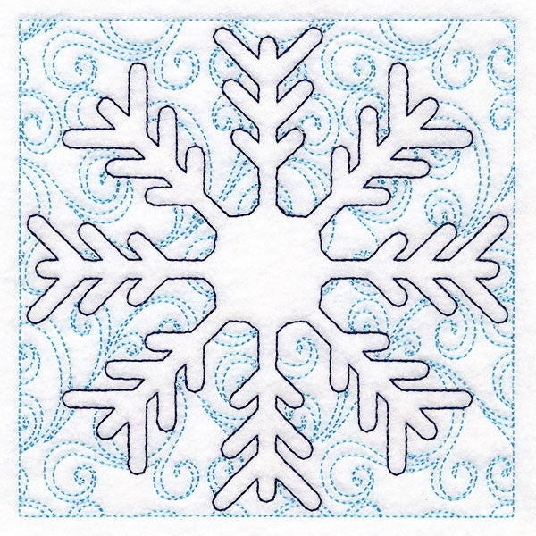 Surrounded by Swirls of Magic Christmas Snowflake Quilting (Double Run)