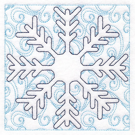 Surrounded by Swirls of Magic Christmas Snowflake Quilting (Double Run)