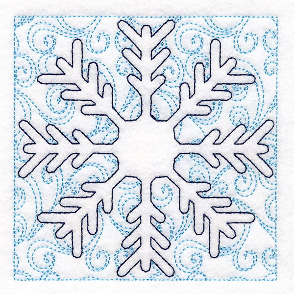 Surrounded by Swirls of Magic Christmas Snowflake Quilting (Double Run)