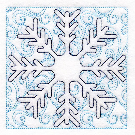 Surrounded by Swirls of Magic Christmas Snowflake Quilting (Double Run)