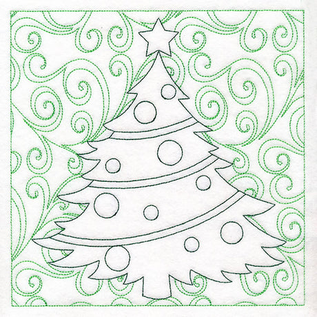 Surrounded by Swirls of Magic Christmas Tree Quilting (Double Run)