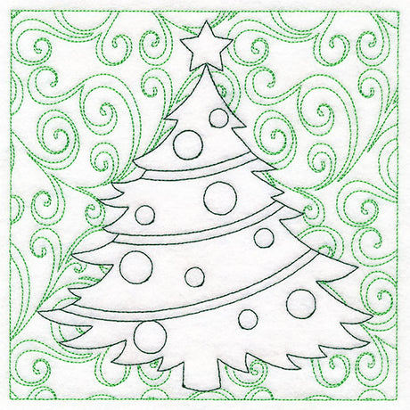 Surrounded by Swirls of Magic Christmas Tree Quilting (Double Run)