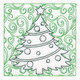 Surrounded by Swirls of Magic Christmas Tree Quilting (Double Run)