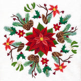 Christmas Details Poinsettia Medallion
