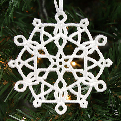 Christmas Flurry Snowflake Ornament 1 (Lace)